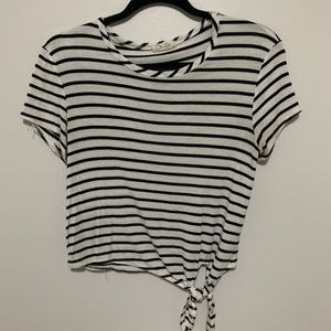 Black & White Striped Top